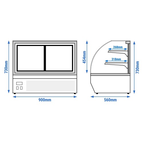 Pro Countertop Display Fridge Black...