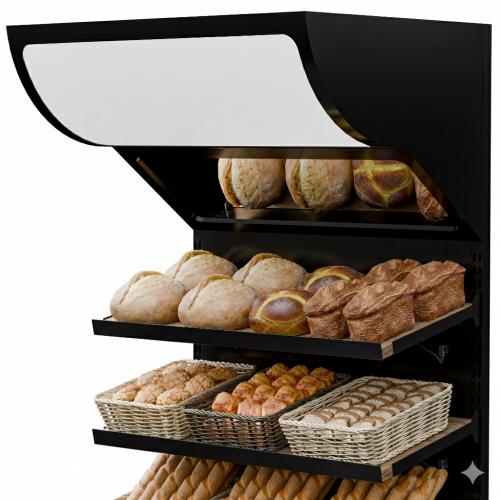 Commercial Bakery Shop Bread Display...