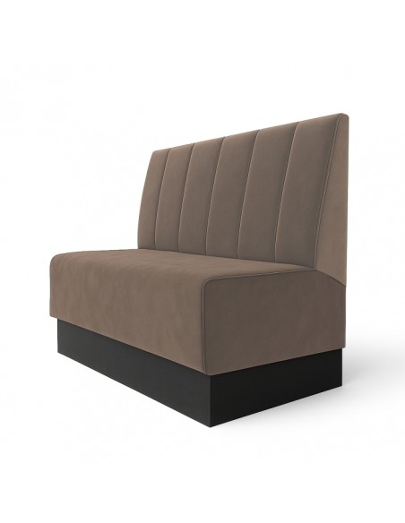 Striped Double-Stitch Velvet Bistro Bench 120 × 100 cm - Commercial Restaurant Seating