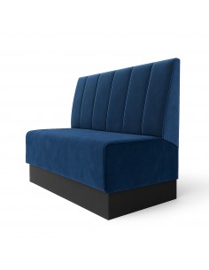 Striped Double-Stitch Velvet Bistro Bench 120 × 100 cm - Commercial Restaurant Seating 2