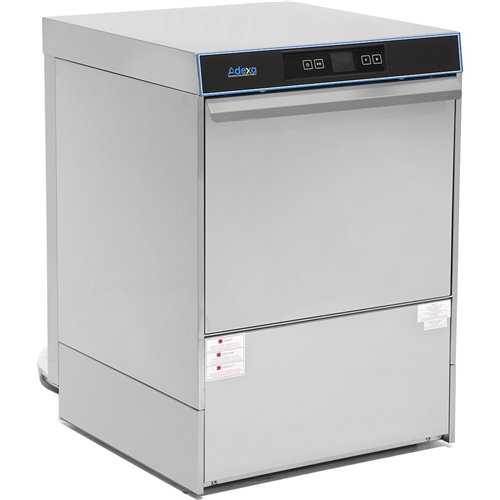 Commercial Dishwasher 540 plates/hour 500mm basket Digital Drain pump Detergent pump Rinse aid pump 230V | Stalwart DA-EMP500SDF