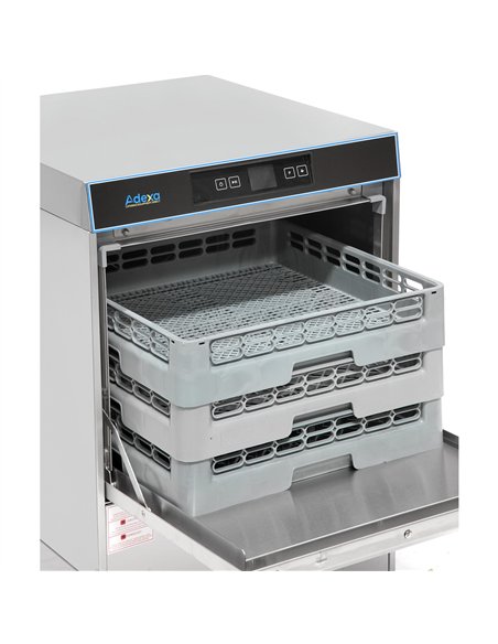 Commercial Dishwasher 540 plates/hour 500mm basket Digital Drain pump Detergent pump Rinse aid pump 230V | Stalwart DA-EMP500SDF