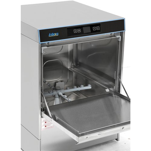 Commercial Dishwasher 540 plates/hour 500mm basket Digital Drain pump Detergent pump Rinse aid pump 230V | Stalwart DA-EMP500SDF