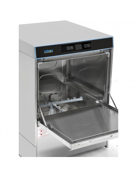 Commercial Dishwasher 540 plates/hour 500mm basket Digital Drain pump Detergent pump Rinse aid pump 230V | Stalwart DA-EMP500SDF