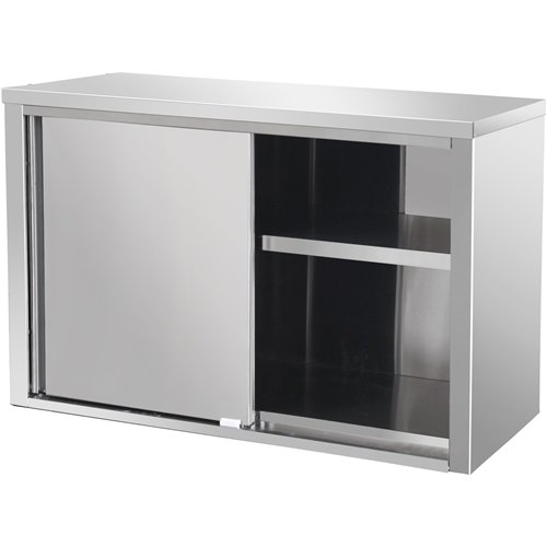 Wall cabinet cupboard Sliding doors Stainless steel 1200x400x650mm | Stalwart DA-SWC120402DR
