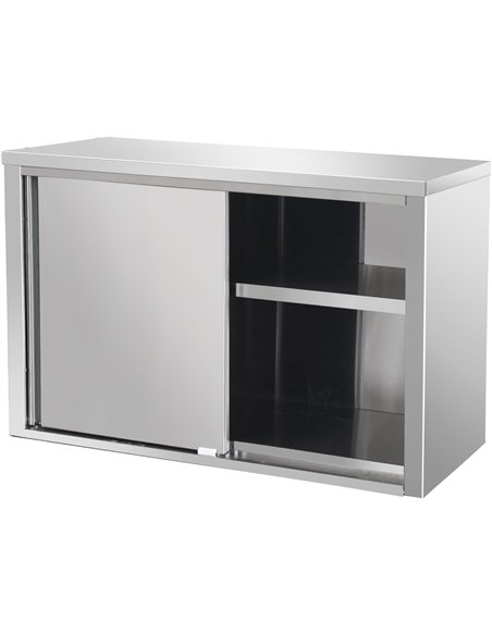 Wall cabinet cupboard Sliding doors Stainless steel 1200x400x650mm | Stalwart DA-SWC120402DR