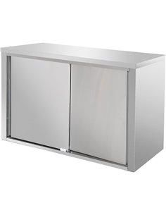 Wall cabinet cupboard Sliding doors Stainless steel 1200x400x650mm | Stalwart DA-SWC120402DR 2