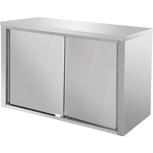 Wall cabinet cupboard Sliding doors Stainless steel 1200x400x650mm | Stalwart DA-SWC120402DR