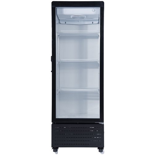 Commercial Upright Display Refrigerator 217 Litres Single Glass Door 3 Shelves Ventilated Cooling 615x580x1633mm | Stalwart DA-K