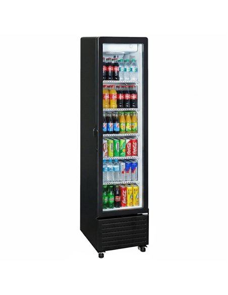 Commercial Upright Display Refrigerator 217 Litres Single Glass Door 5 Shelves Ventilated Cooling 500x580x2013mm | Stalwart DA-K