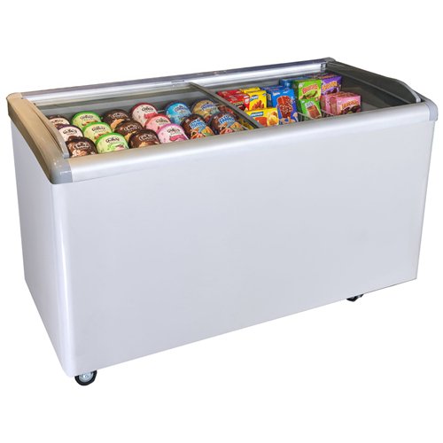 Commercial Horizontal Display Freezer with Baskets 515 Litres 2 Glass Doors Ventilated Cooling 1510x694x900mm | Stalwart DA-KOBE