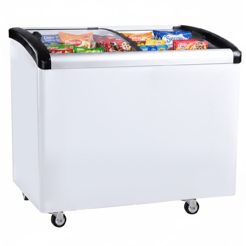 Commercial Horizontal Display Freezer with Baskets 265 Litres 2 Glass Doors Ventilated Cooling 1000x650x910mm | Stalwart DA-KOBE