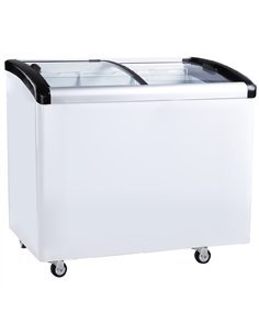 Commercial Horizontal Display Freezer with Baskets 265 Litres 2 Glass Doors Ventilated Cooling 1000x650x910mm | Stalwart DA-KOBE 2