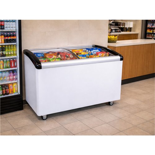 Commercial Horizontal Display Freezer with Baskets 265 Litres 2 Glass Doors Ventilated Cooling 1000x650x910mm | Stalwart DA-KOBE
