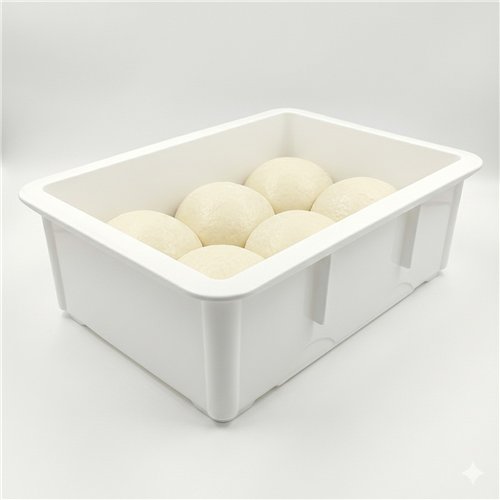 Pizza Dough Box 450×320×160mm Polypropylene Dough Storage Container | Stalwart DA-QHW216