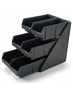 3 Tier Black Polypropylene Storage Organizer 510x290x360mm| Stalwart DA-QHW352