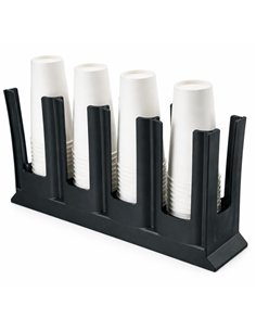 Polypropylene Cup Holder Black 470x112x252mm| Stalwart DA-QHW354