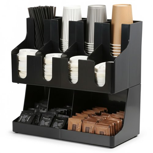 2‑Tier Black Organizer 210 x 410 x 400mm| Stalwart DA-QHW364