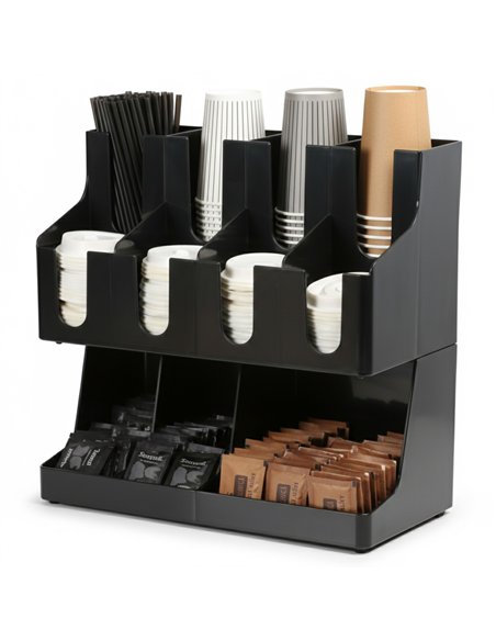 2‑Tier Black Organizer 210 x 410 x 400mm| Stalwart DA-QHW364