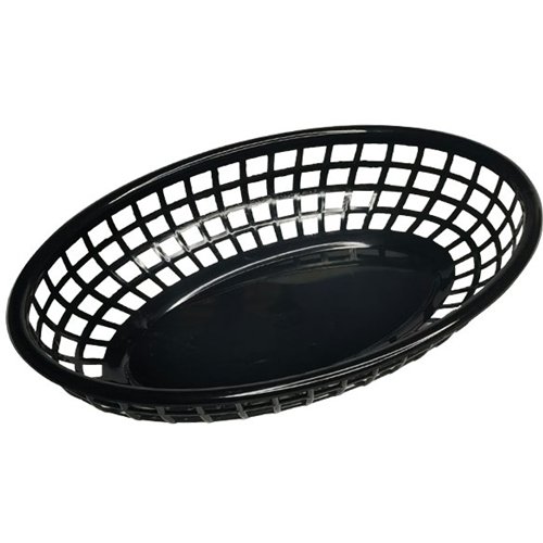 Heavy-Duty Polypropylene Food Basket Black 235×150×46mm | Stalwart DA-JGM202