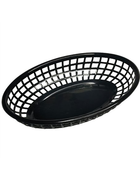 Heavy-Duty Polypropylene Food Basket Black 235×150×46mm | Stalwart DA-JGM202