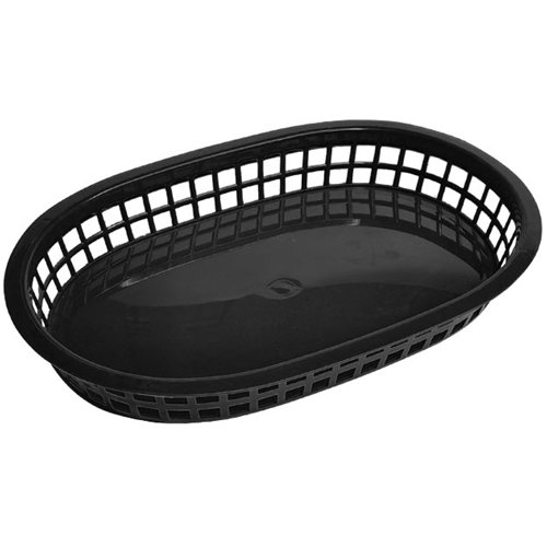 Heavy-Duty Polypropylene Food Basket Black 275×175×38mm | Stalwart DA-JGM204
