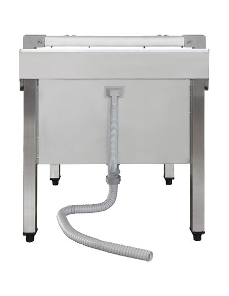 Commercial Stainless Steel Mop Sink with Low Rack &amp 2-in-1 Mop Holder 600x600x550mm | Stalwart DA-SMSJYLR6060