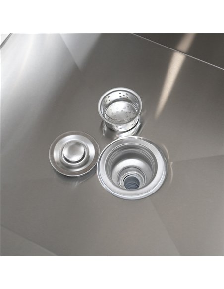 Commercial Stainless Steel Mop Sink with Low Rack &amp 2-in-1 Mop Holder 600x600x550mm | Stalwart DA-SMSJYLR6060