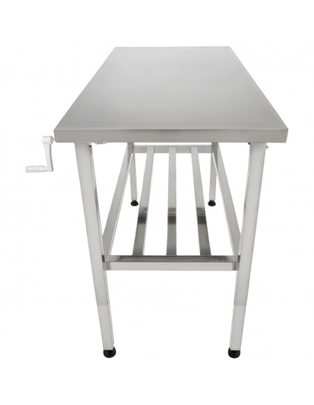 Adjustable Elevating Stainless Steel Work Table 1400×600×700–1000 mm | Stalwart DA-MCEWA60140