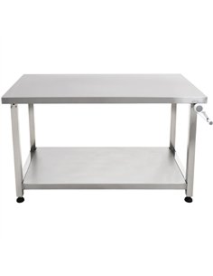 Stainless Steel Elevating Work Table 1200 × 600 × H700–1000 mm | Stalwart DA-MCEWB60120