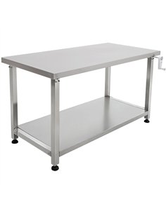 Stainless Steel Elevating Work Table 1200 × 600 × H700–1000 mm | Stalwart DA-MCEWB60120 2