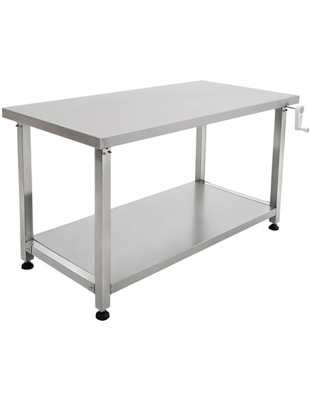 Stainless Steel Elevating Work Table 1400 × 600 × H700–1000 mm | Stalwart DA-MCEWB60140