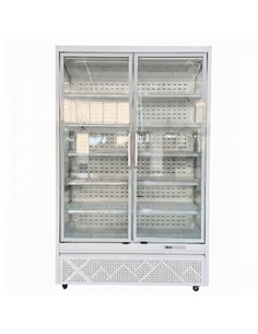1196L Double Glass Door Upright Display Fridge – 1330 × 720 × 2030 mm White| Stalwart DA-LKL202 2