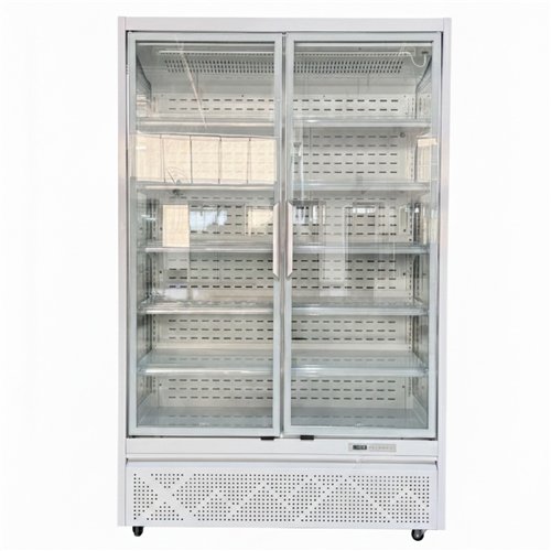 1196L Double Glass Door Upright Display Fridge – 1330 × 720 × 2030 mm White| Stalwart DA-LKL202