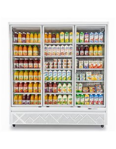 1715L Triple Glass Door Upright Display Refrigerator – 1880 × 720 × 2030 mm White| Stalwart DA-LKL208