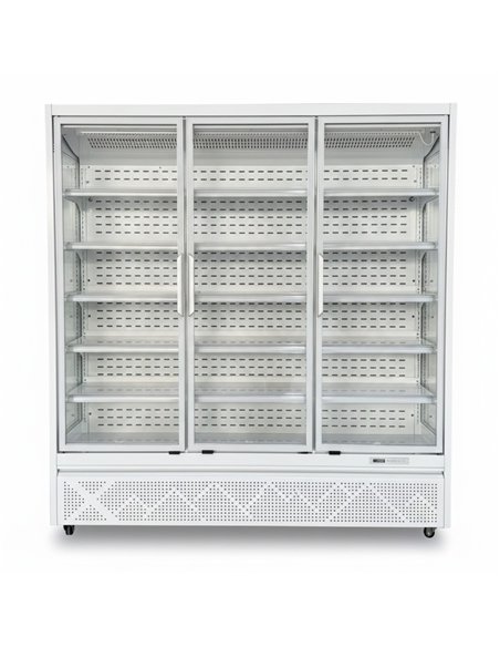 1715L Triple Glass Door Upright Display Refrigerator – 1880 × 720 × 2030 mm White| Stalwart DA-LKL208