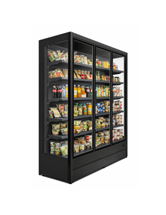 1715L Triple Glass Door Multideck Display Fridge – 1880 × 720 × 2030 mm Black| Stalwart DA-LKL210