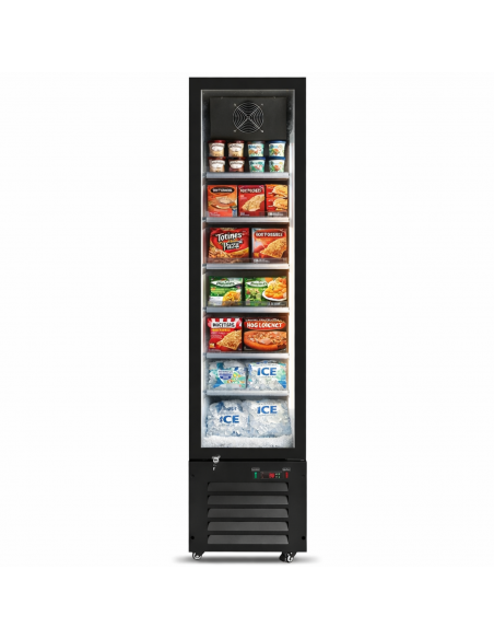 164L Single-Door Commercial Freezer 420×485×1880 mm Black| Stalwart DA-LKL216