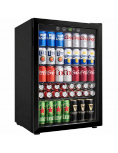 128L Glass Door Beverage Cooler 519 × 543 × 798 mm| Stalwart DA-JC128VELF