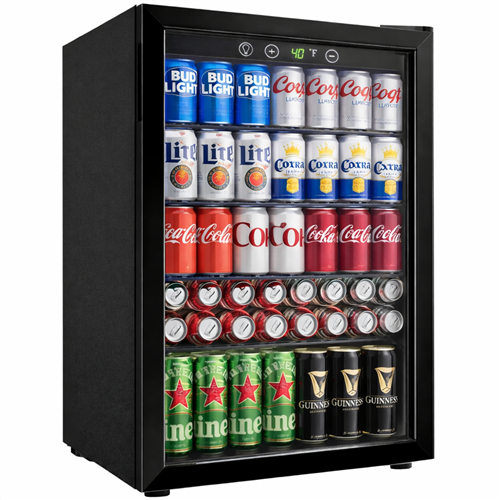 128L Glass Door Beverage Cooler 519 × 543 × 798 mm| Stalwart DA-JC128VELF