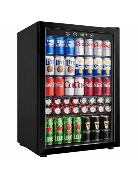 128L Glass Door Beverage Cooler 519 × 543 × 798 mm| Stalwart DA-JC128VELF