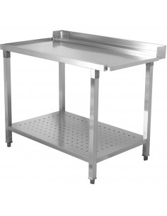 Unloading table Right side 600x650x850mm With bottom shelf With splashback Stainless steel | Stalwart DA- SWB6065L 2