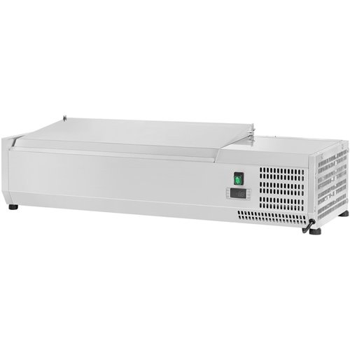 Refrigerated Servery Prep Top 1200mm 4xGN1/3 Depth 380mm Stainless steel lid | DA-GA512