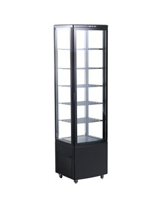 Commercial Upright Display Refrigerator 280 Litres Single Glass Door 5 Shelves Ventilated Cooling 515x486x1902mm | Stalwart DA-F