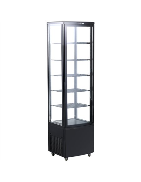 Commercial Upright Display Refrigerator 280 Litres Single Glass Door 5 Shelves Ventilated Cooling 515x486x1902mm | Stalwart DA-F