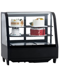 Commercial Countertop Display Refrigerator 100 Litres Single Glass Door 2 Shelves Ventilated Cooling 684x461x675mm | Stalwart DA