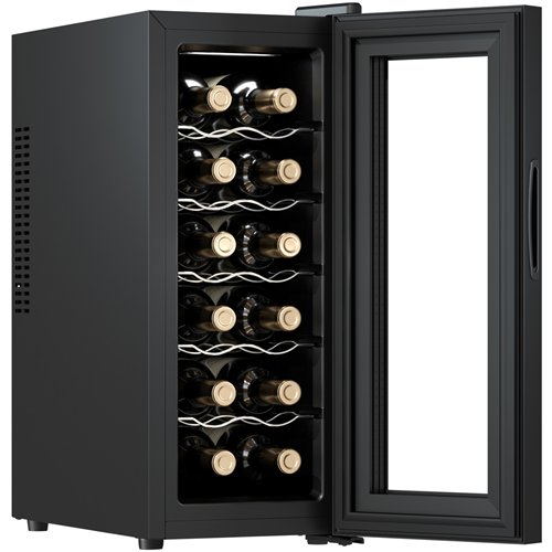 Commercial Wine Cooler Glass Door 12 Bottles 34L 265 x 515 x 645 mm | Stalwart DA-BCW36A