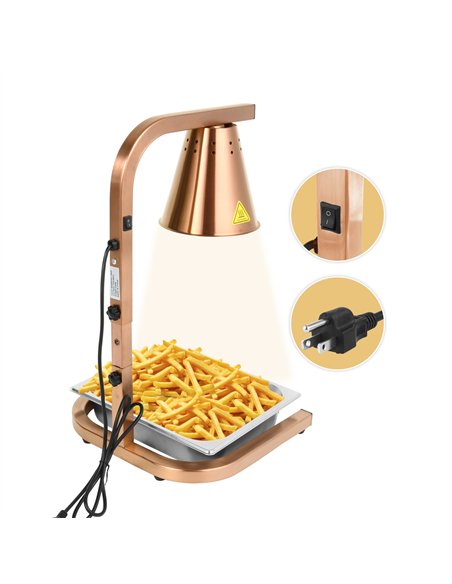 Commercial Food Warmer GN1/2 – 1 Heating Lamp 230×560×305 mm 250W Gold| Stalwart DA-EWL03G1