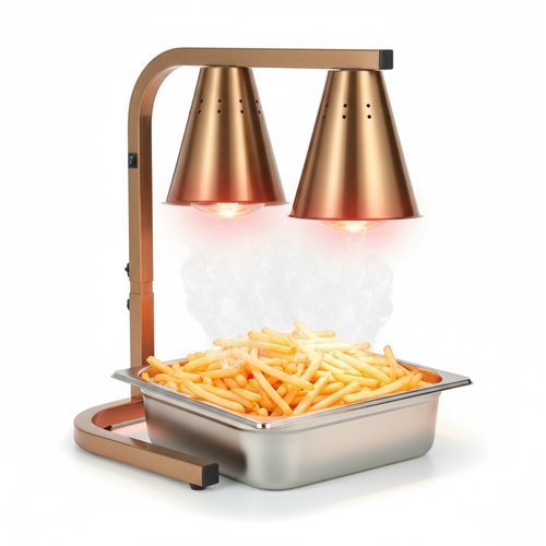 Commercial Food Warmer GN1/2 – 2 Heating Lamps 430×560×305 mm 500W Gold| Stalwart DA-EWL03G2