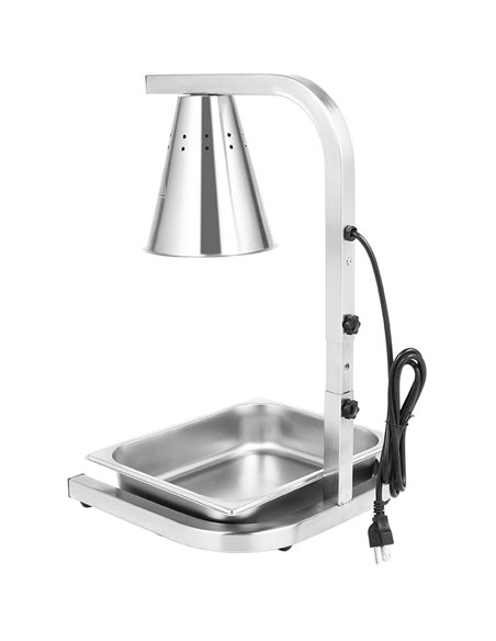 Commercial Food Warmer GN1/2 – 1 Heating Lamp 230×560×305 mm 250W Silver| Stalwart DA-EWL03S1